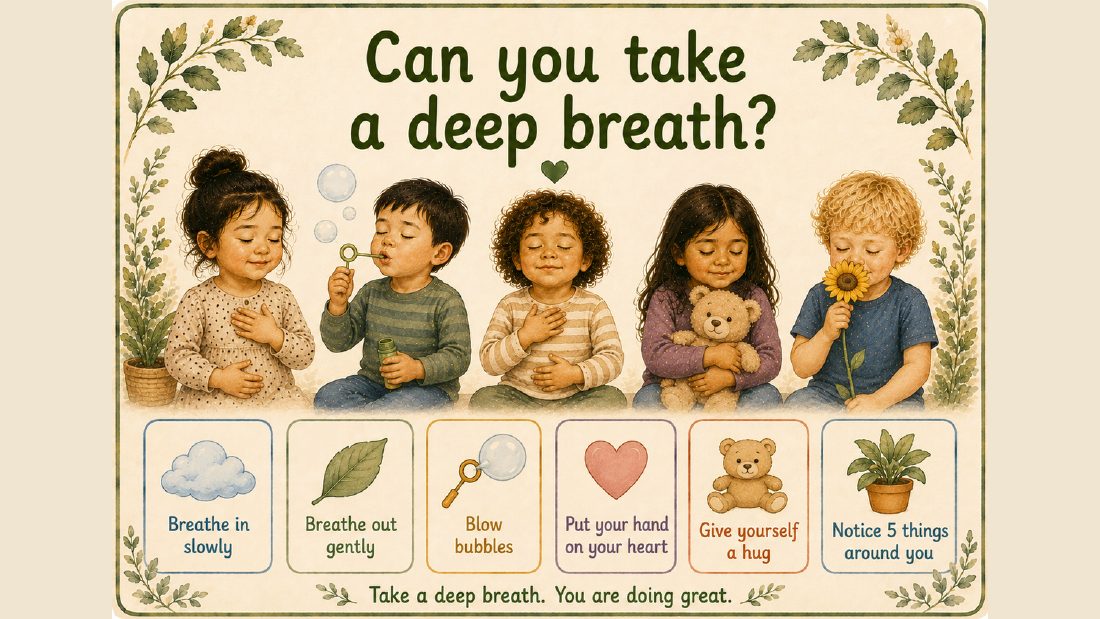 Feelings & Wellbeing card: Can you take a deep breath?